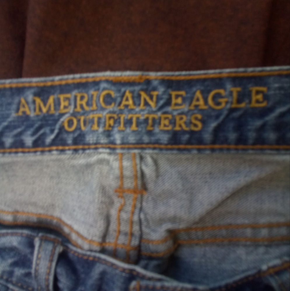 Mens American Eagle Dark Blue Original Straight Denim Jeans 34 - Picture 5 of 5